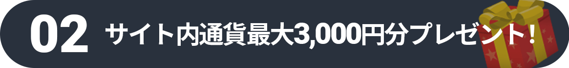 02 サイト内通貨最大3,000円分プレゼント！